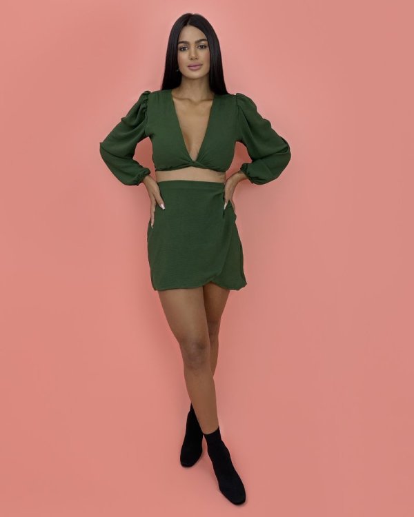 Cropped Simone - Verde Militar - Imagem 4