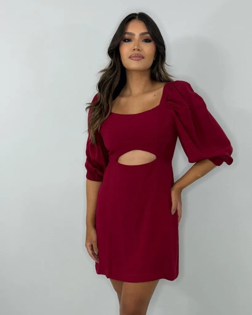 Vestido Yuna - Marsala