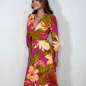 Vestido Mirela - Floral Fundo Pink - Image 6