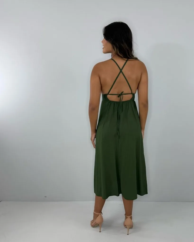 Vestido Heloína - Verde Militar, foto 4
