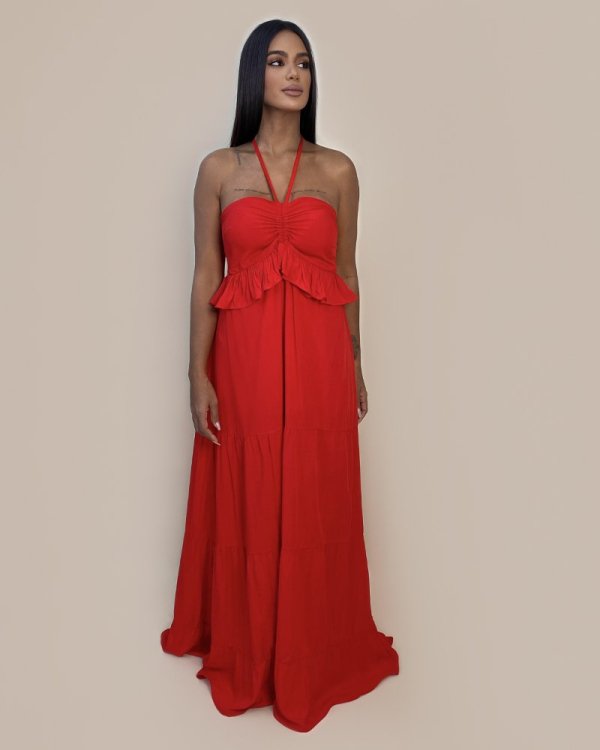 Vestido Marcy - Vermelho - Imagem 3