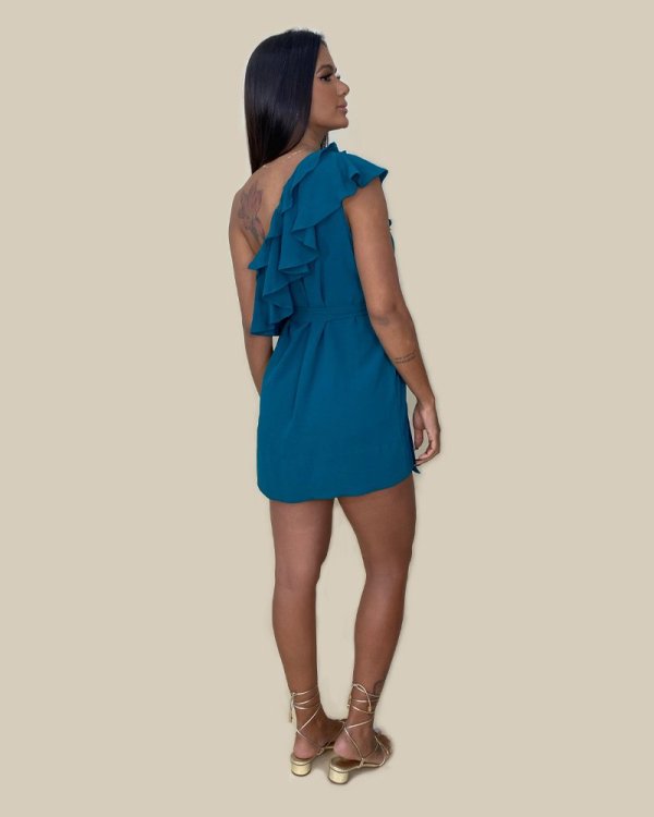 Vestido Lorrane - Azul Petróleo - Imagem 2