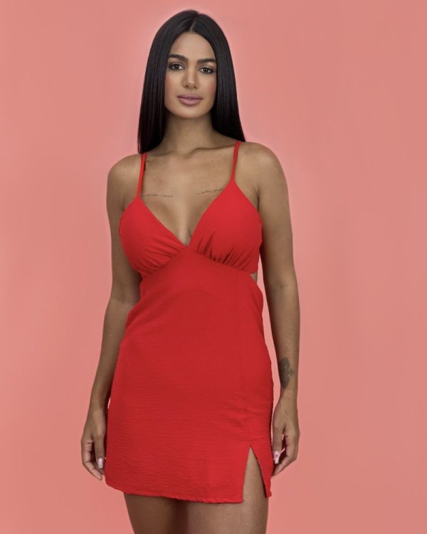 Vestido Elisângela - Vermelho - Imagem 3