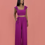 Calça Pantalona - Fúcsia