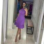 Vestido Estefane Curto - Lilás