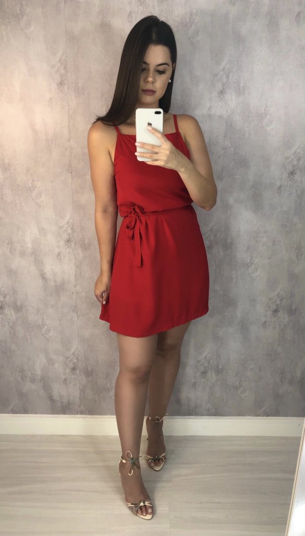 Vestido Paula - Vermelho - Imagem 4