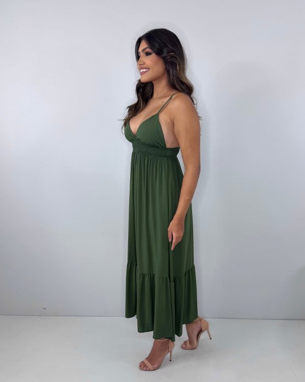 Vestido Beatriz - Verde Militar - Imagem 3
