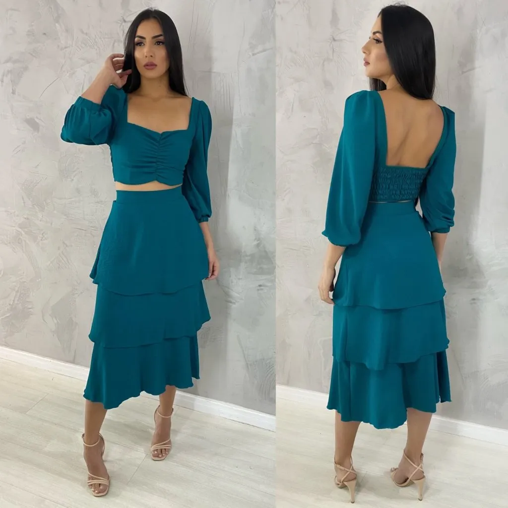 Cropped Olga em Duna - Verde Esmeralda, foto 3