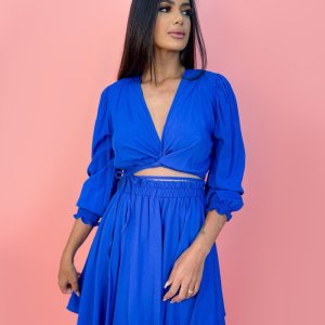 Saia Jaqueline - Azul Royal - Image 1