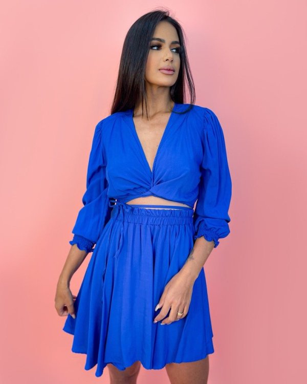 Saia Jaqueline - Azul Royal