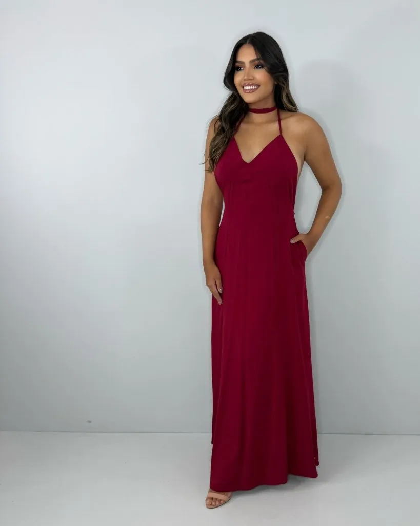 Vestido Victória - Marsala