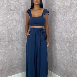 Conjunto Pantalona Samira - Azul Marinho - Image 1