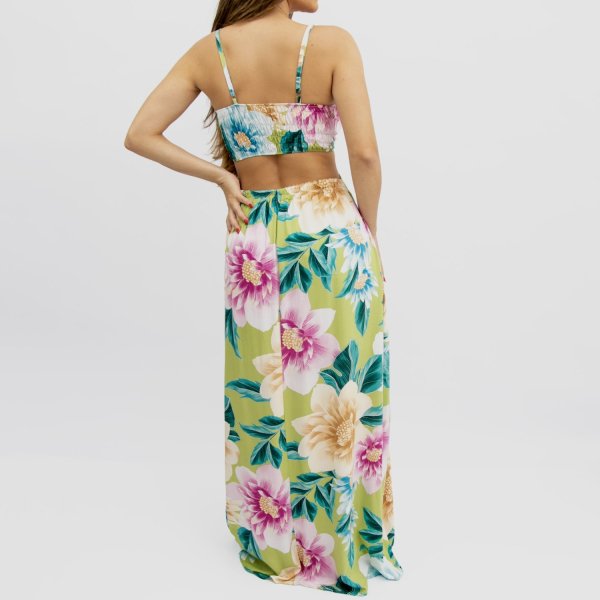 Vestido Natália - Floral Exclusivo Verde - Imagem 4