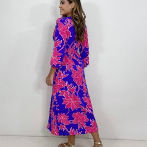 Vestido Clara - Floral Fundo Azul - Image 5