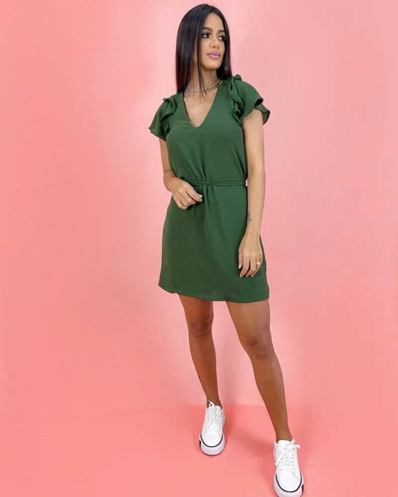 Vestido Lívia - Verde Militar