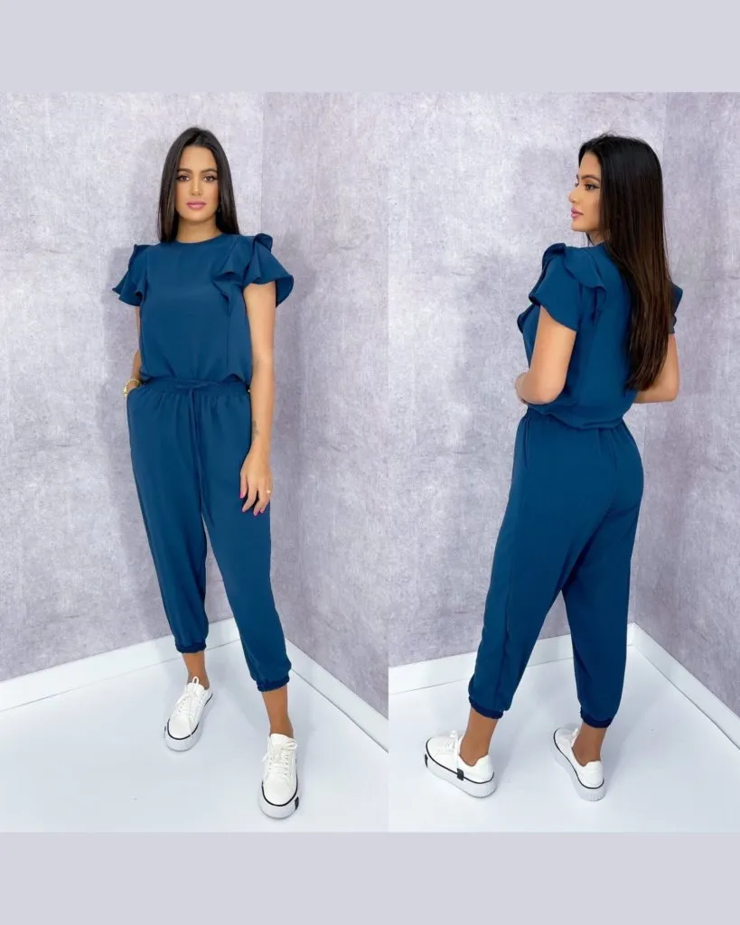 Conjunto Suzane - Azul Egeu