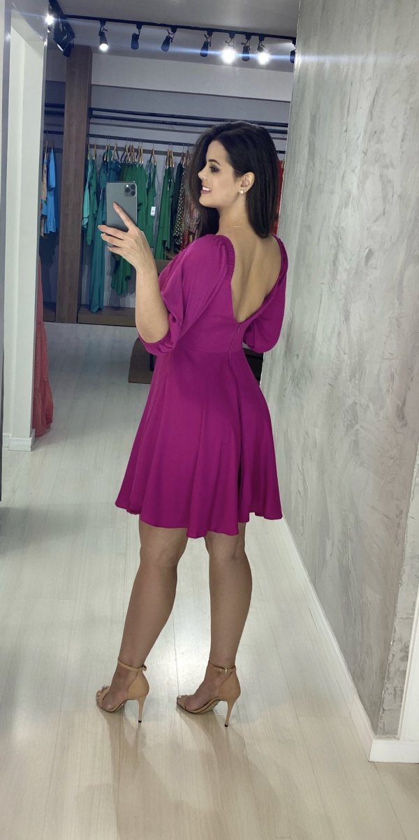 Vestido Anne - Fúcsia - Imagem 3