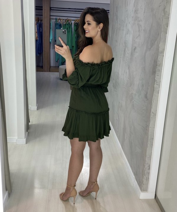 Vestido Jordana - Verde Militar