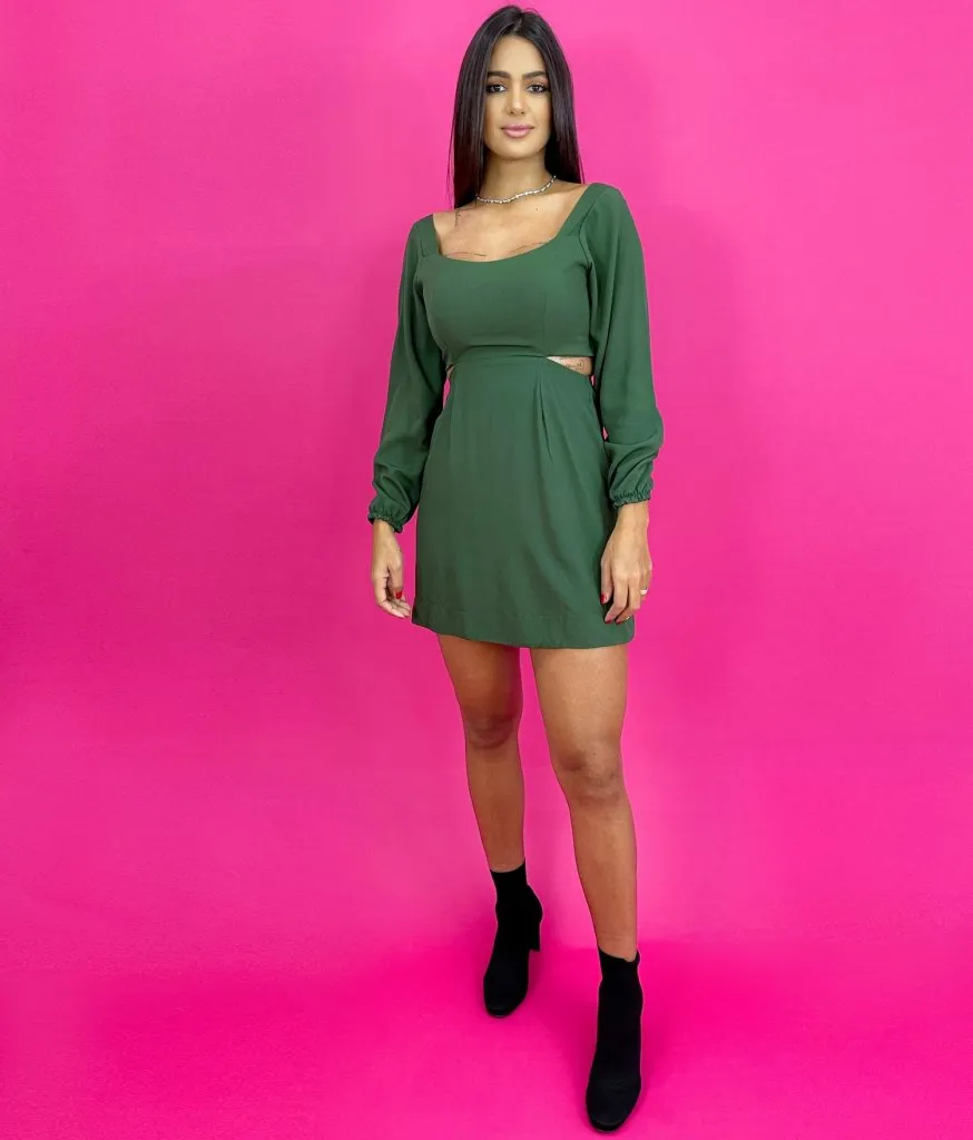 Vestido Daise - Verde Militar