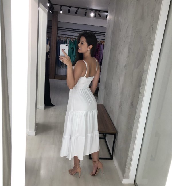Vestido Jéssica Midi - Branco - Imagem 2