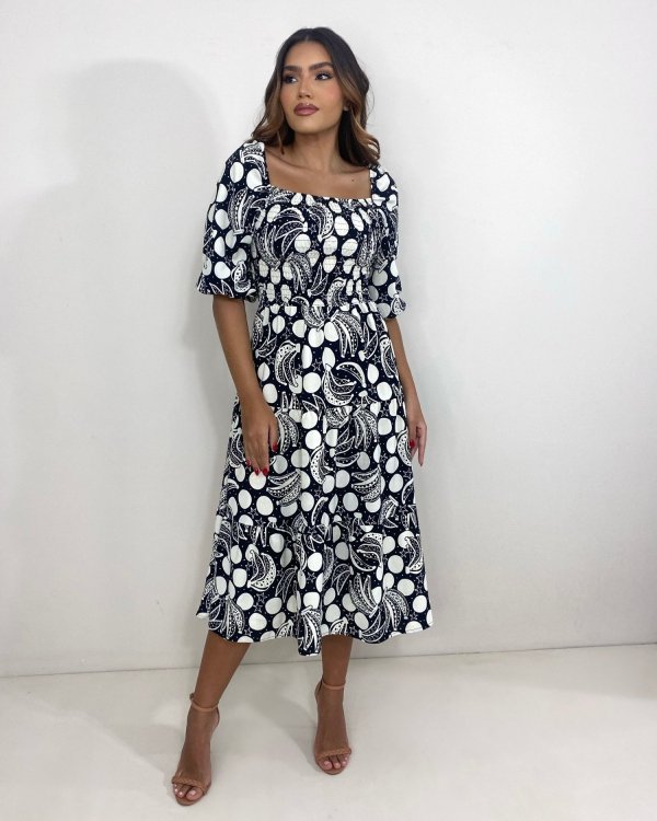 Vestido Juliana - Estampa Banana - Imagem 5