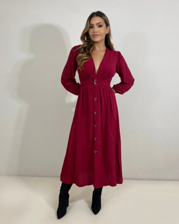 Vestido Clara - Marsala