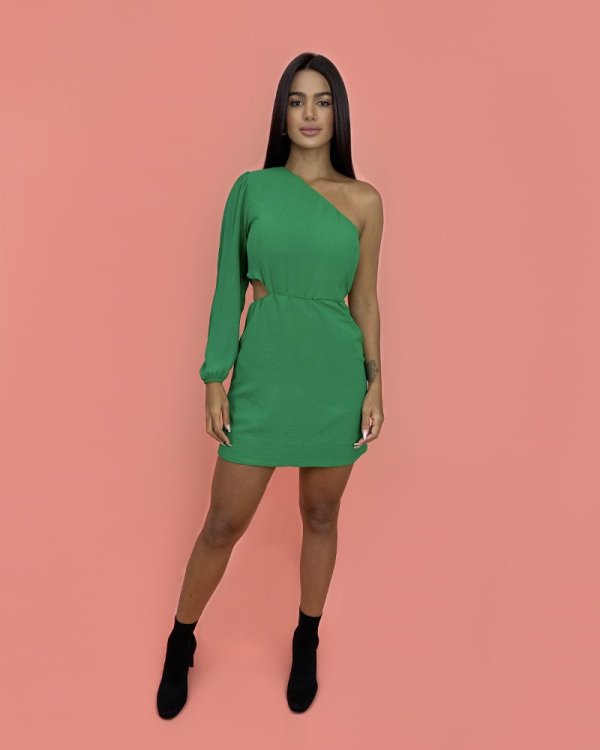 Vestido Luna em Duna - Verde Bandeira