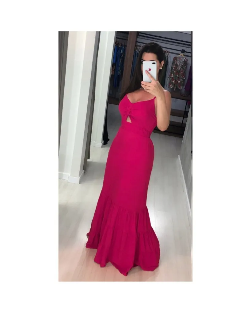 Vestido Jéssica Longo - Pink