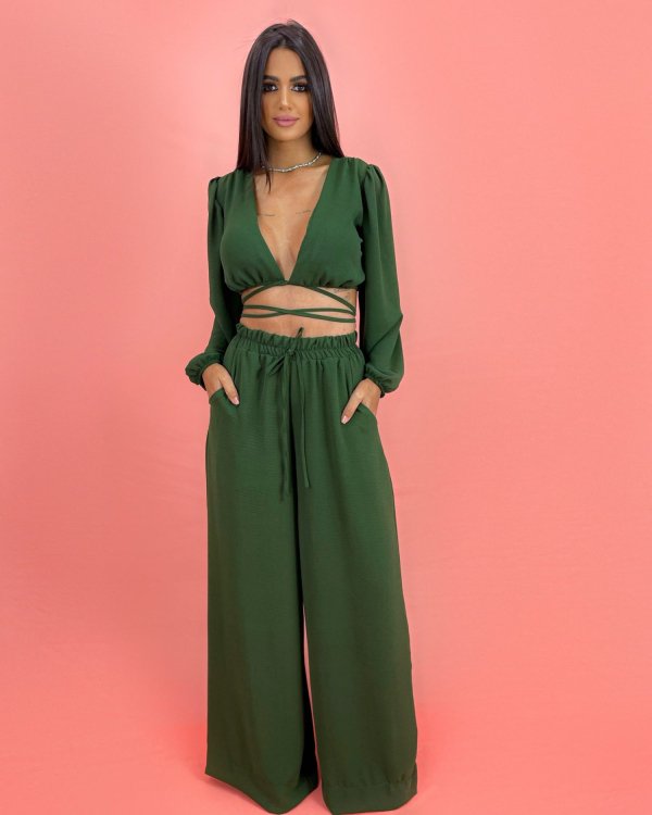 Cropped Simone - Verde Militar - Imagem 2