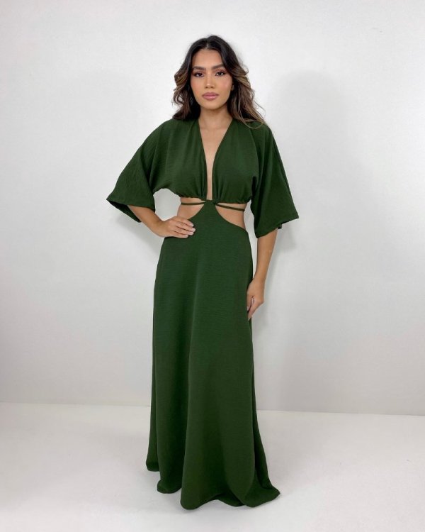 Vestido Cibele - Verde Militar - Imagem 2