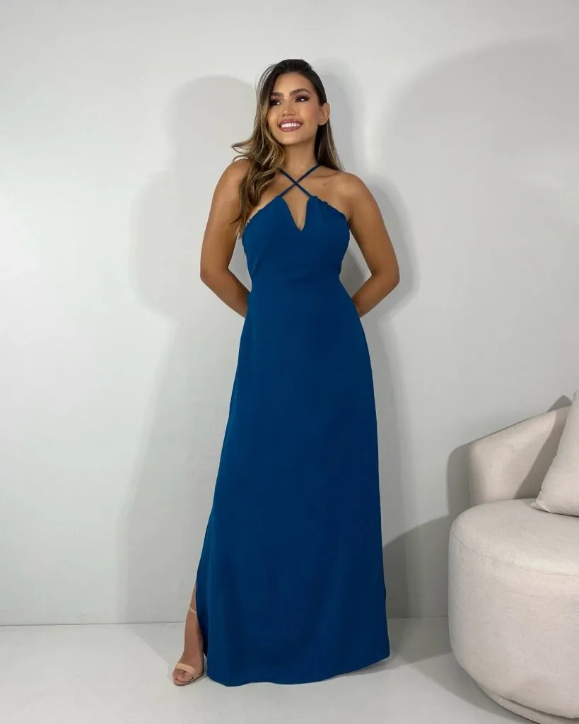 Vestido Lee - Azul Petróleo