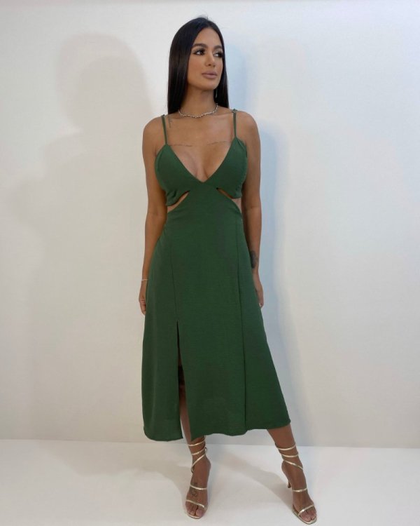 Vestido Kelly - Verde Militar - Imagem 4