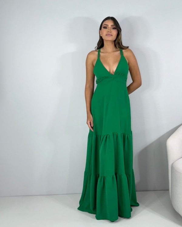 Vestido Noely - Verde Bandeira - Imagem 5