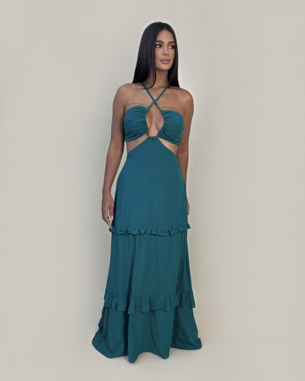 Vestido Michelle - Verde Amazônia - Imagem 3