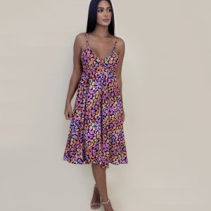 Vestido Ashley - Floral Animal Print Preto - Image 2