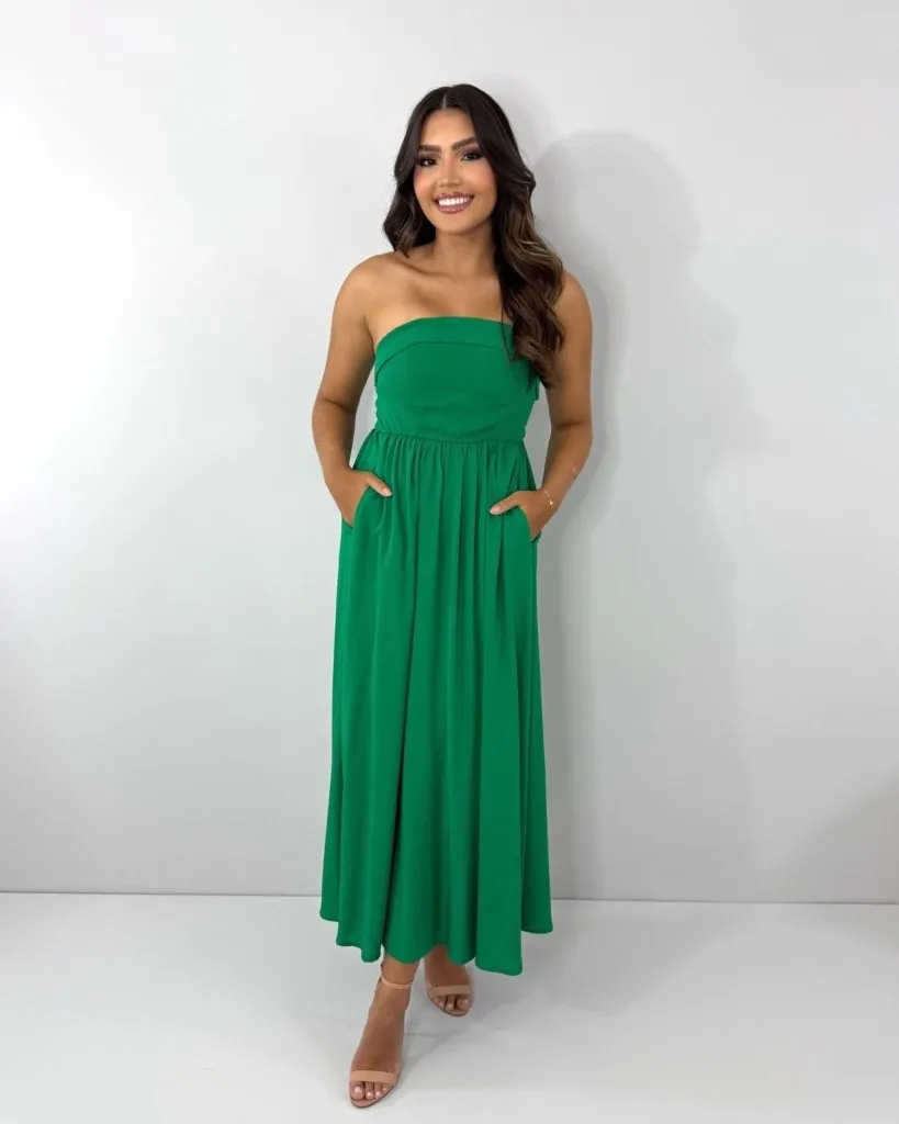Vestido Perla - Verde Bandeira