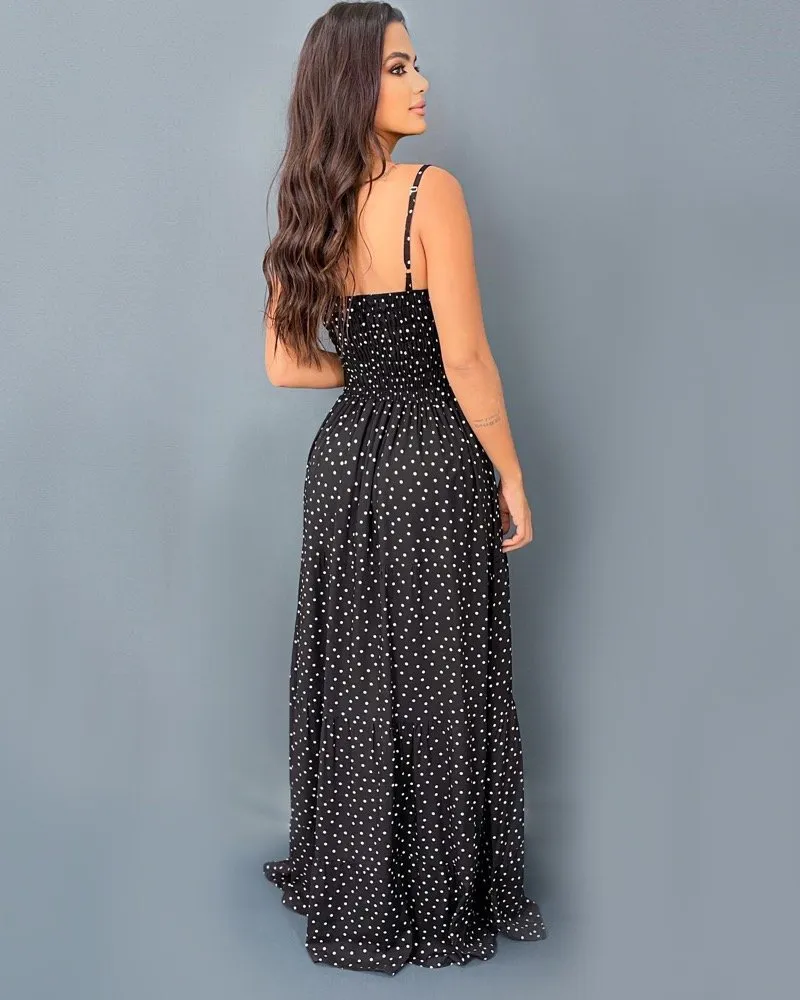 Vestido Camila - Poá Bolinha Preto