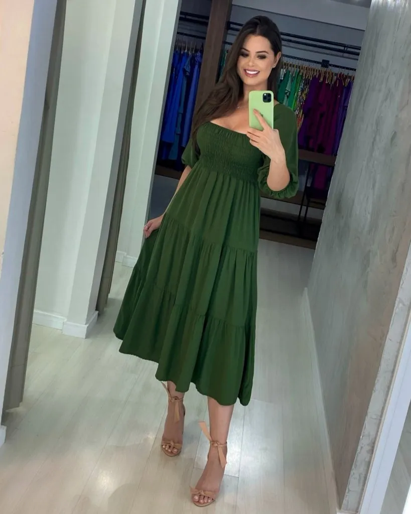 Vestido Juliana - Verde Militar