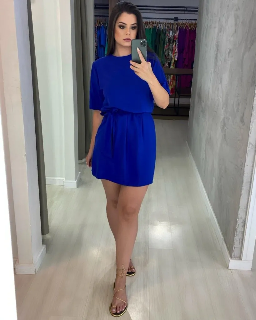 Vestido Elis - Azul Royal
