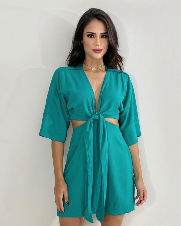 Vestido Mariana - Turquesa