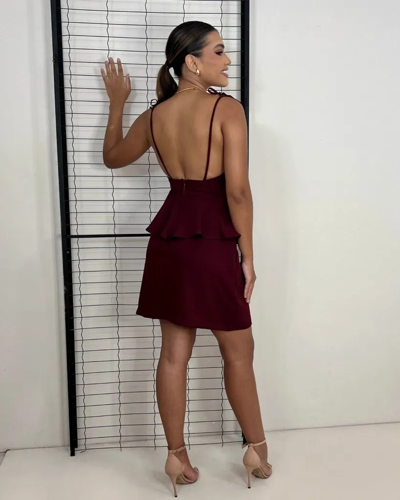 Vestido Cecília - Marsala