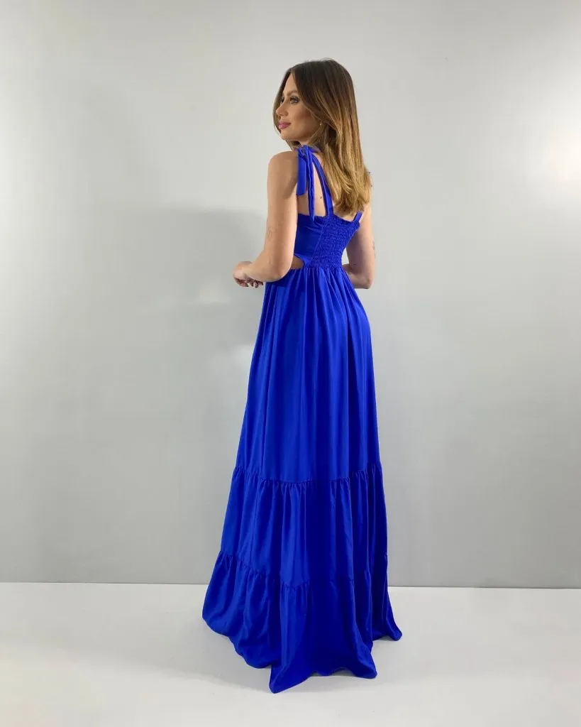 Vestido Pérola - Azul Royal
