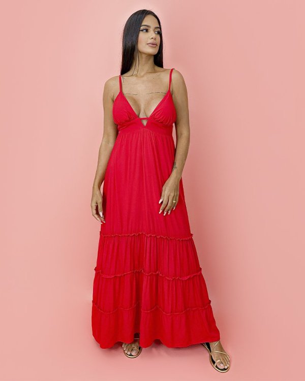Vestido Raquel - Vermelho - Imagem 4