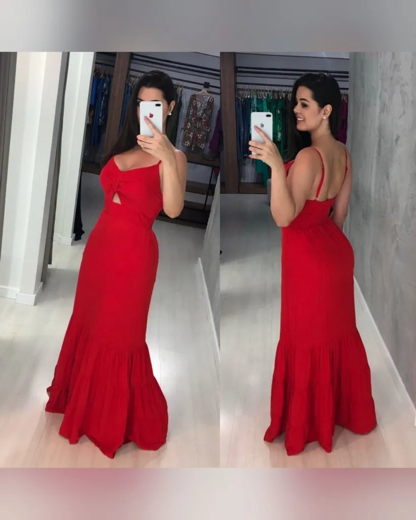 Vestido Jéssica Longo - Vermelho, foto 2