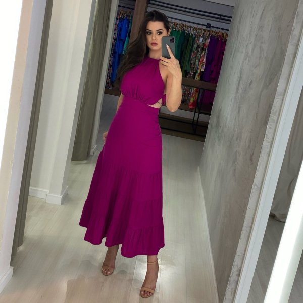 Vestido Estefane - Fúcsia - Imagem 4