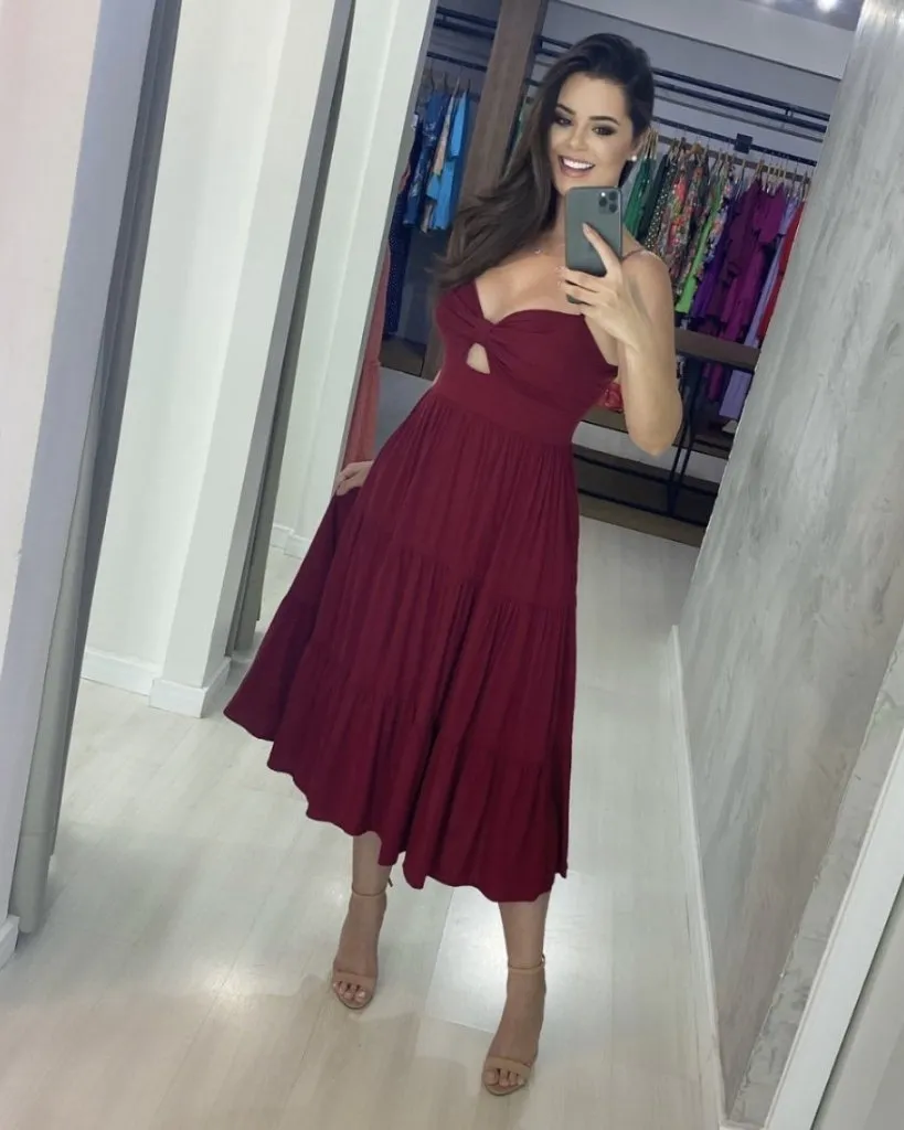Vestido Jéssica Midi - Marsala, foto 3