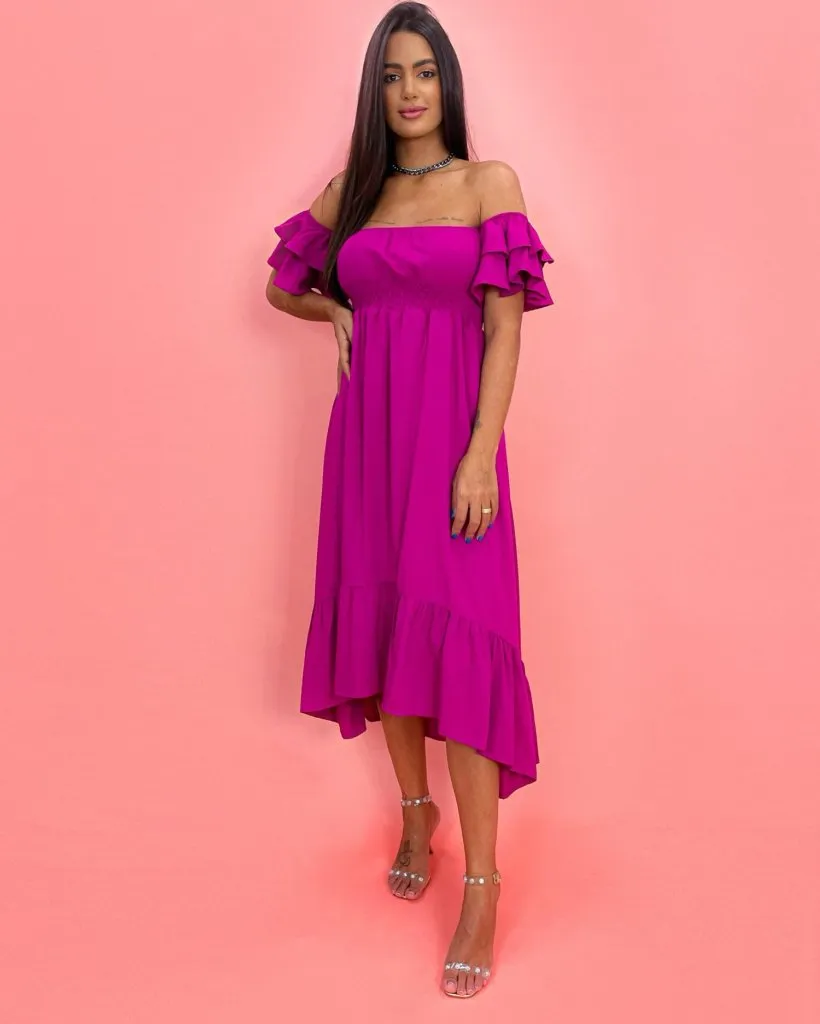 Vestido Gisele - Fúcsia