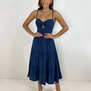 Vestido Jéssica Midi - Azul Marinho - Image 1