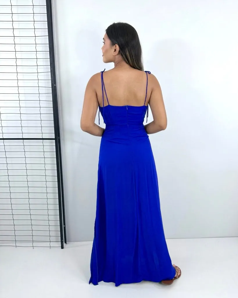 Vestido Drica Longo - Azul Royal, foto 5