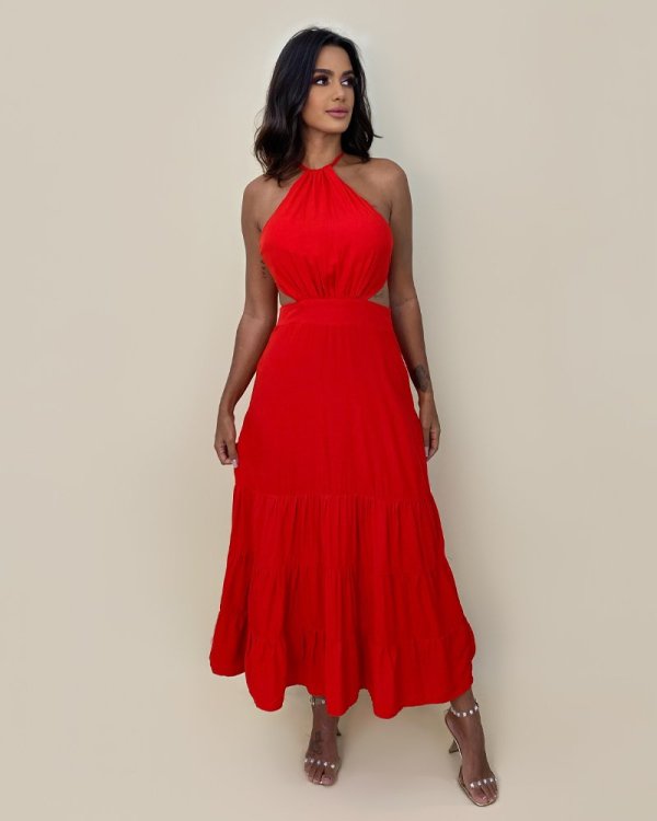 Vestido Estefane - Vermelho - Imagem 9